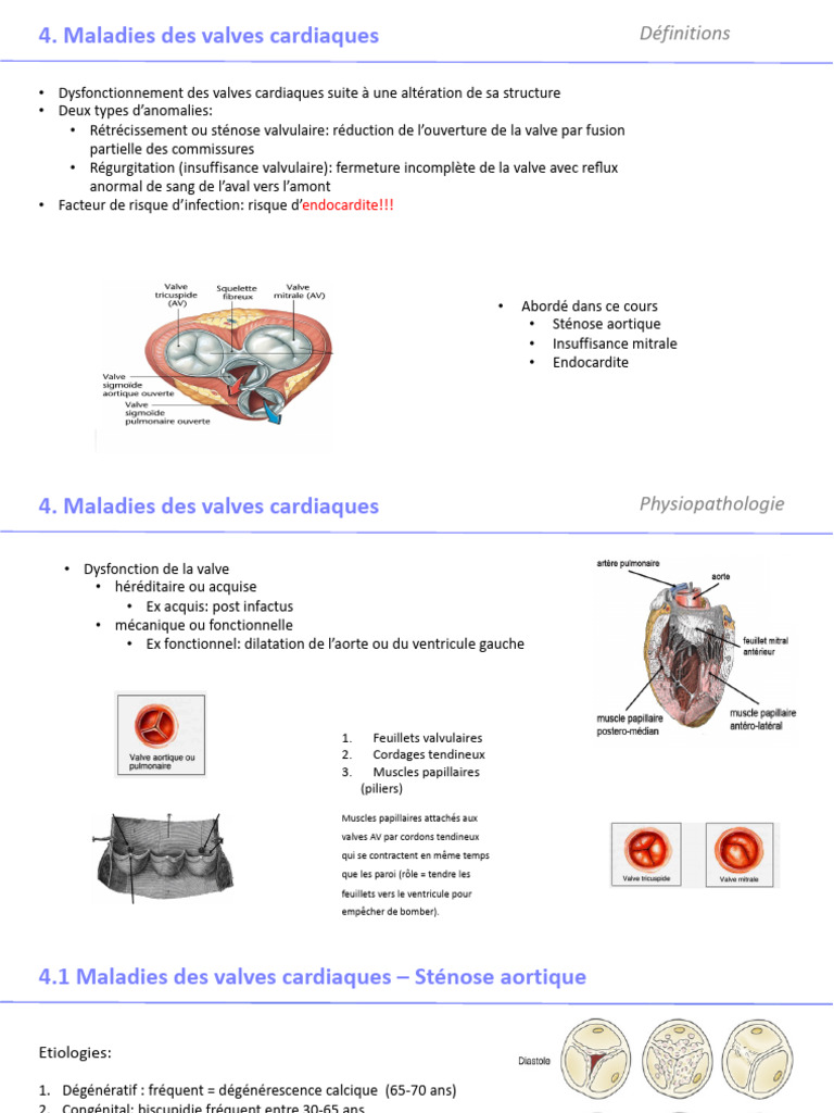 Maladies des valves cardiaques : Guide complet | PDF | Insuffisance ...