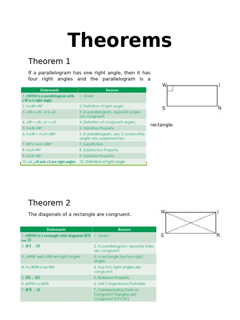 Key Geometric Theorems Explained | PDF