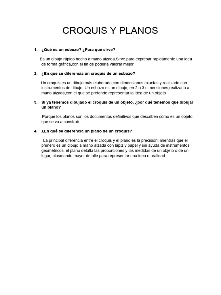Croquis y Planos | PDF