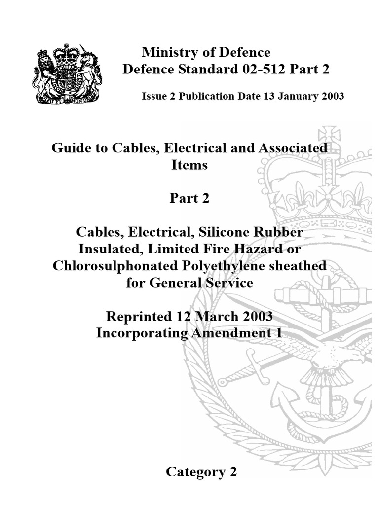 Def Stan 02 512 pt2 | PDF | Alternating Current | Electrical Wiring