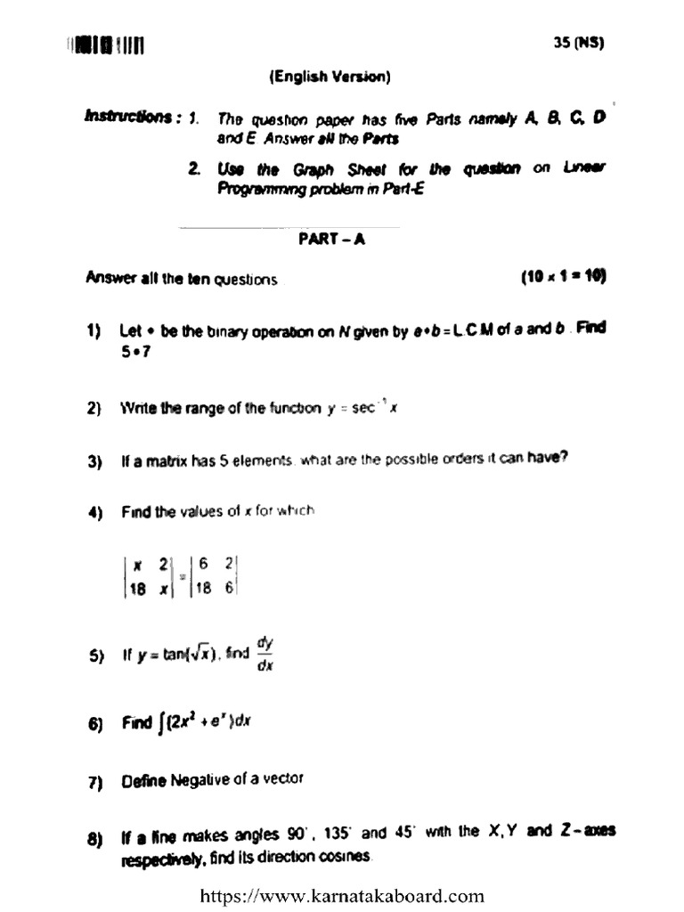 Puc 2 Mathematics English Version 35 Ns M 2020 | PDF
