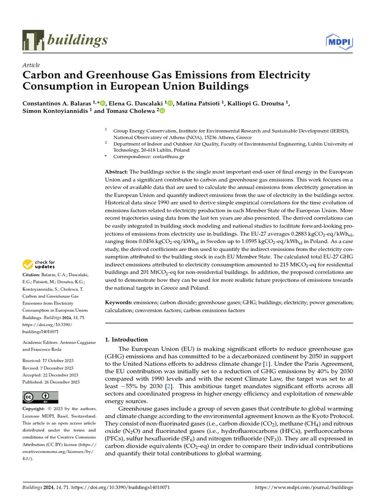 Carbon and Greenhouse Gas Emissions From Electricity Consumption in ...