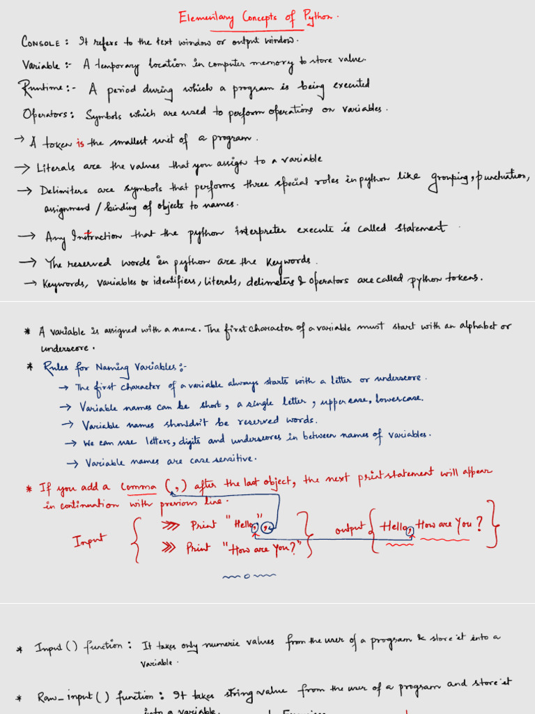 Ch_elementary Concepts of Python | PDF