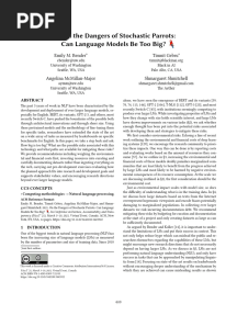 On the Dangers of Stochastic Parrots
