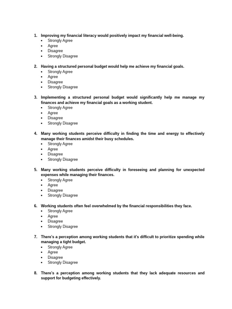 Emeses Questionnaire | PDF