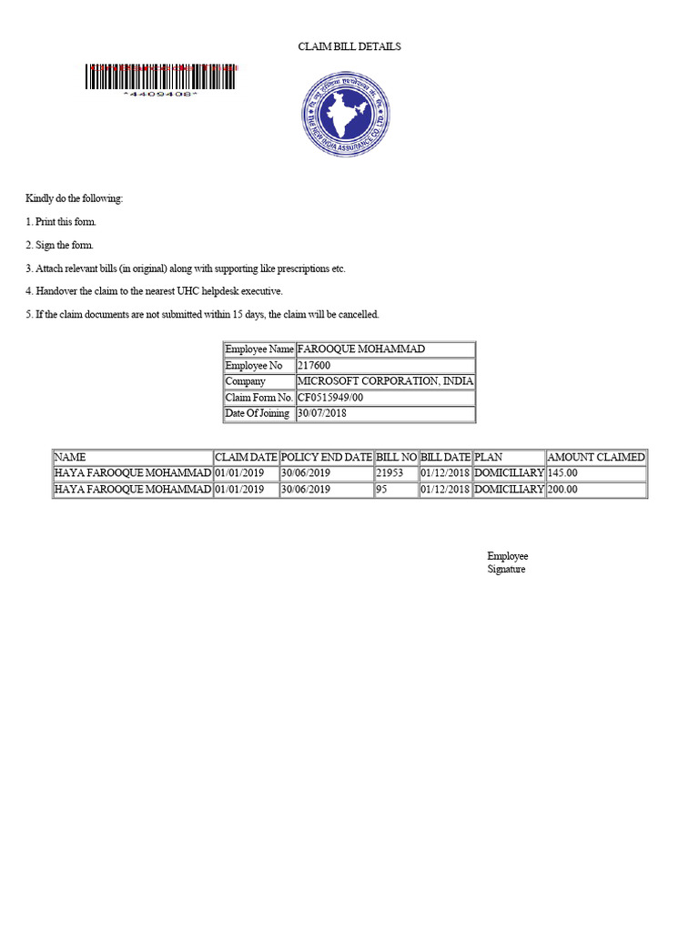 UHC Claim Submission Guidelines | PDF
