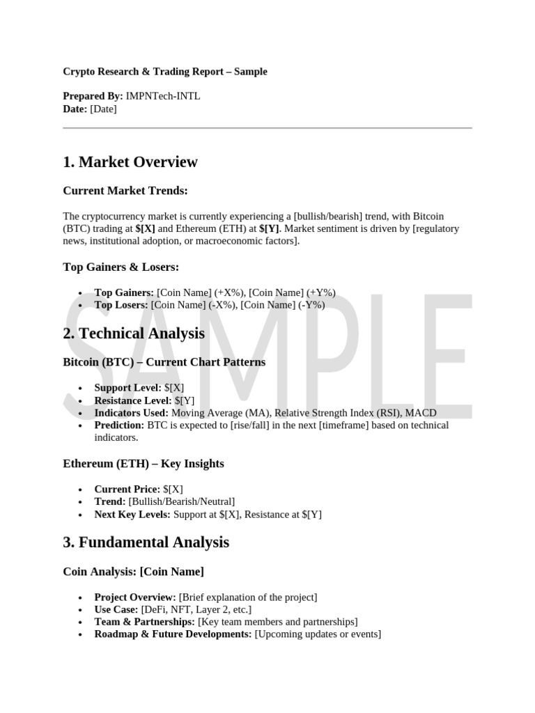 Crypto Market Analysis & Trading Guide | PDF