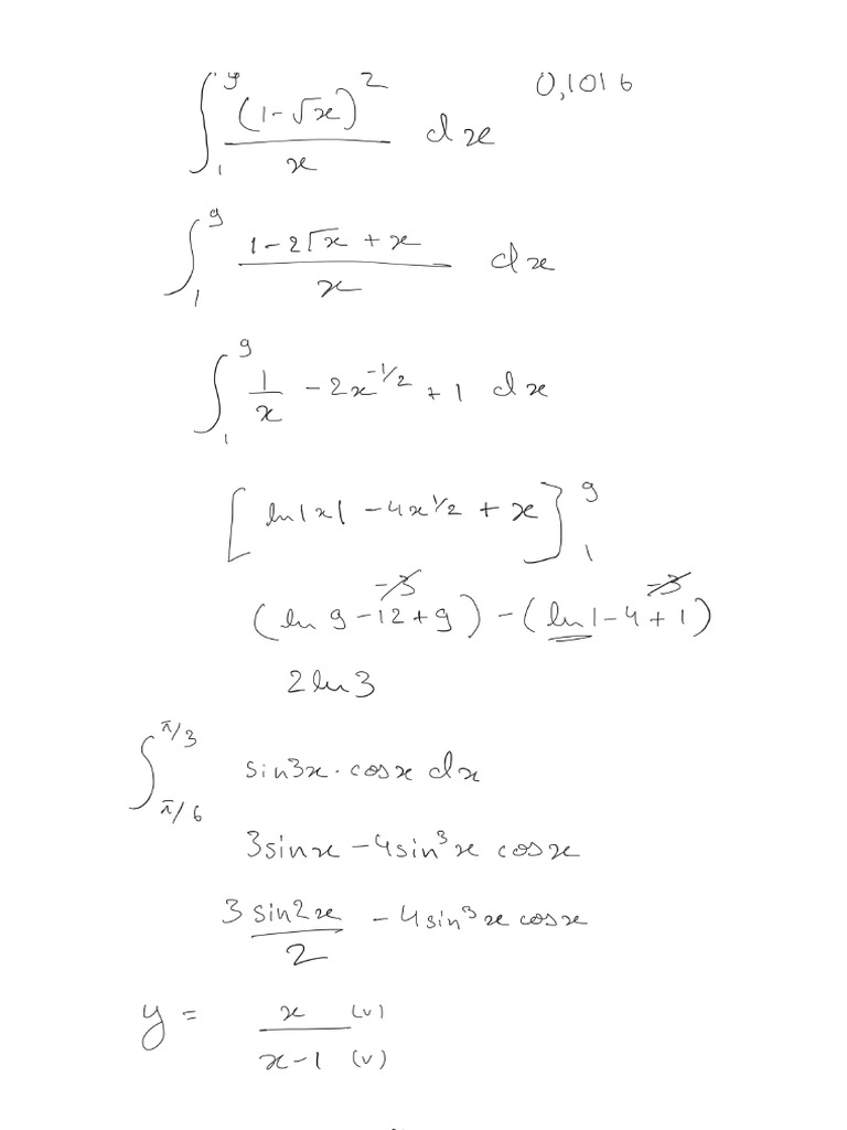 Integration practice questions | PDF