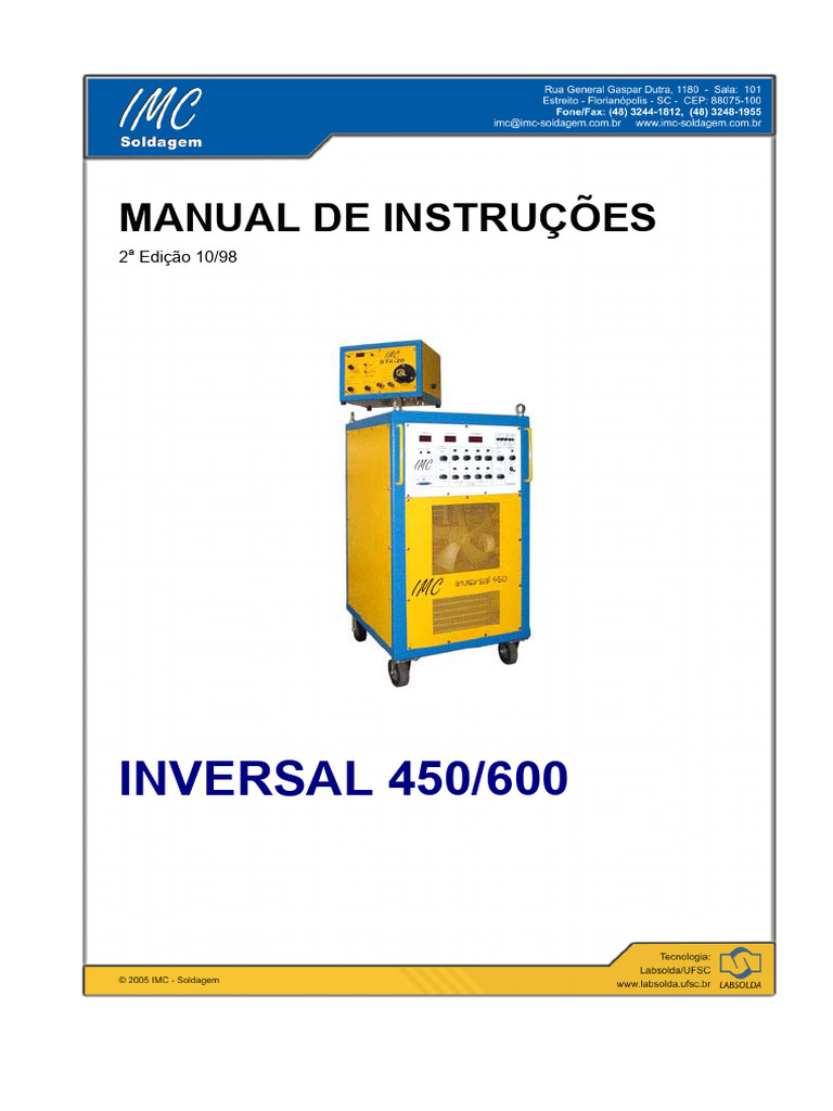 Inversal 450-600 Manual Instrucoes 2ed (1998) | PDF | Fonte de energia ...
