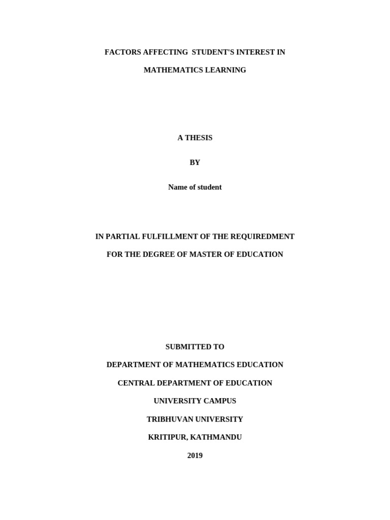 Factors Influencing Student Interest in Math | PDF | Mathematics | Learning