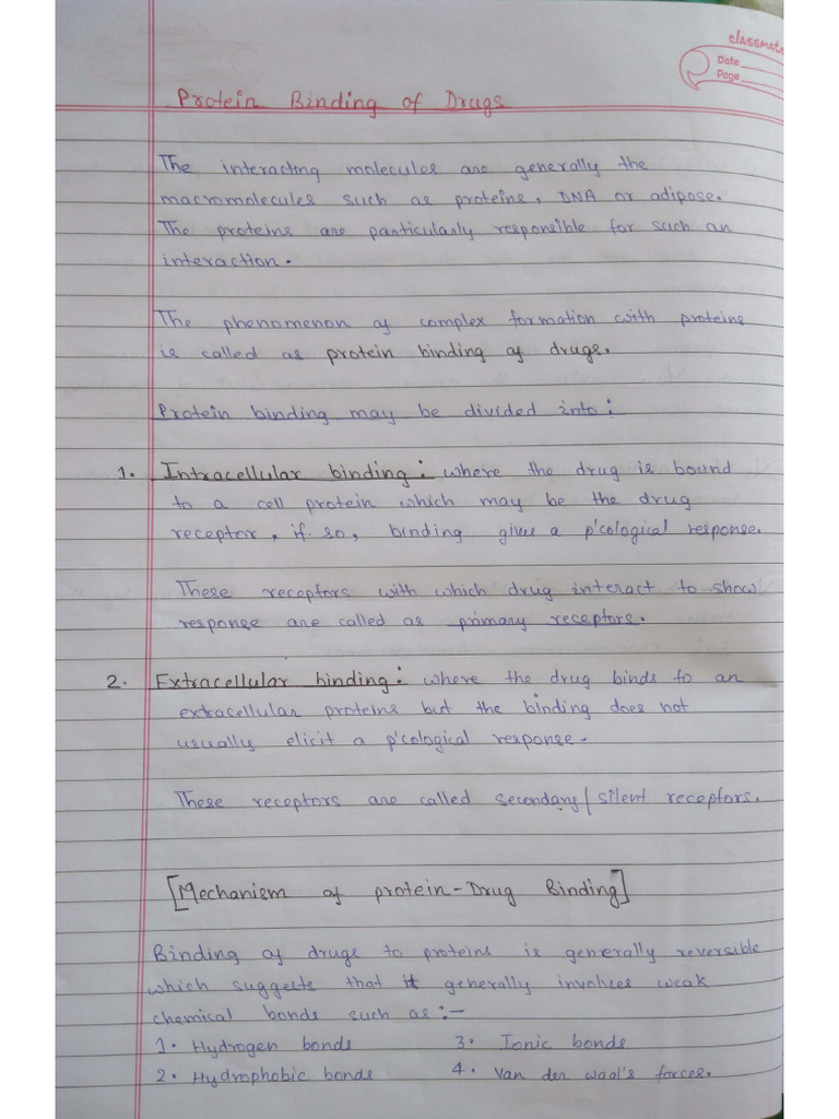 Protein Binding of Drug | PDF