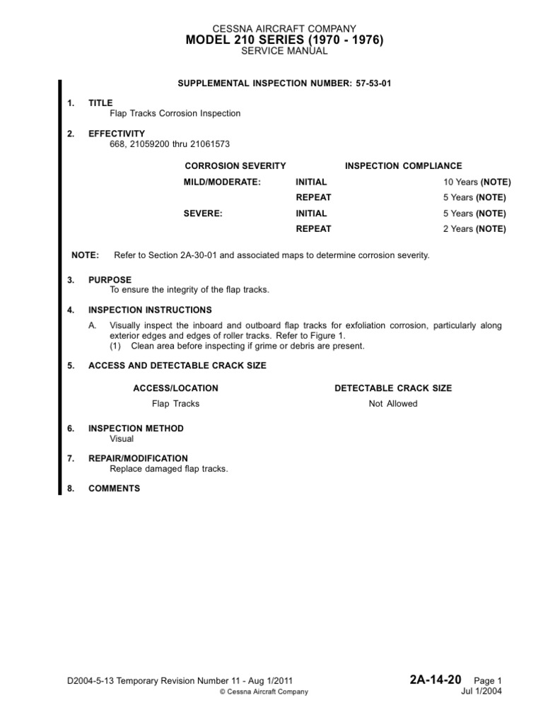 Flap Tracks Corrosion Inspection 57-53 | PDF