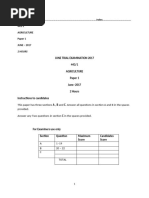 KCSE Agriculture Paper 1 Mock Exam 2025 | PDF | Fertilizer | Agriculture