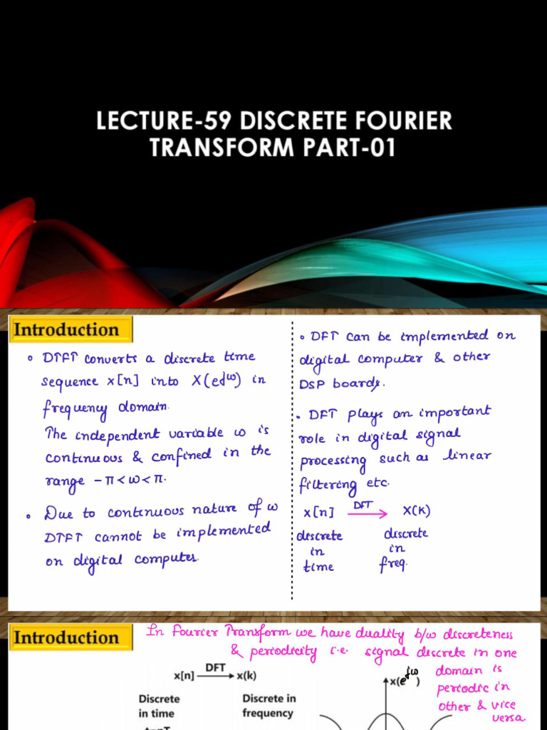 Lecture-45 (59) Discrete Time Fourier Transform Part-01 | PDF
