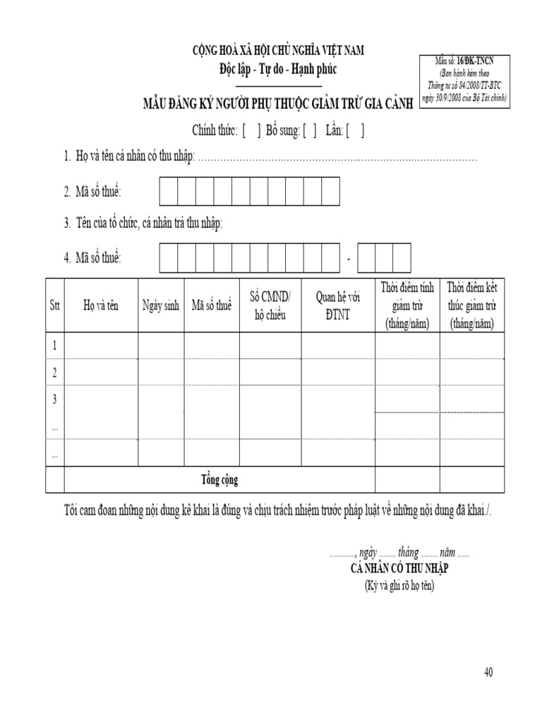 Mau Dk Nguoi Phu Thuoc Mau 16 Pdf 