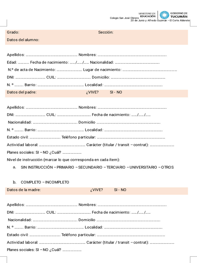 Ficha de Datos Personales 2025 y Autorizacion para Retiro | PDF