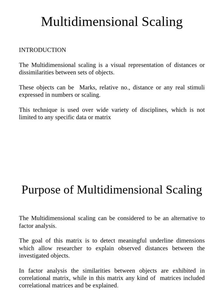 Multidimensional scaling pdf
