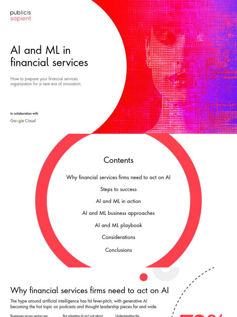 AI and ML in The Financial Services | PDF | Artificial Intelligence ...