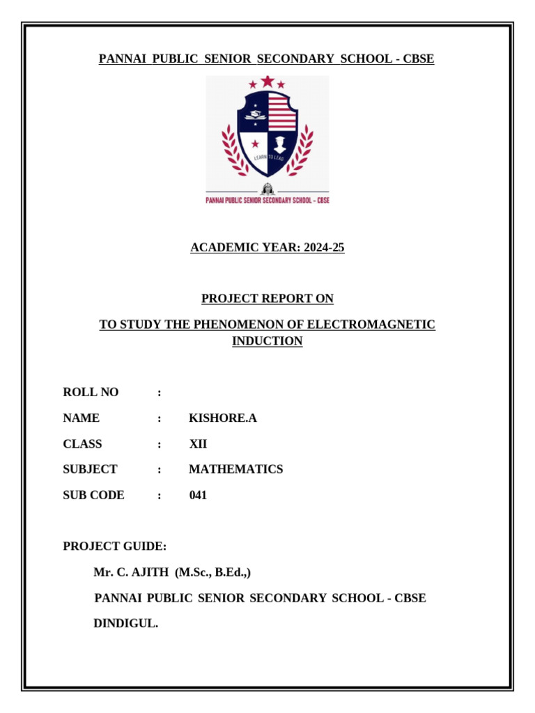 Mathematics Project | PDF
