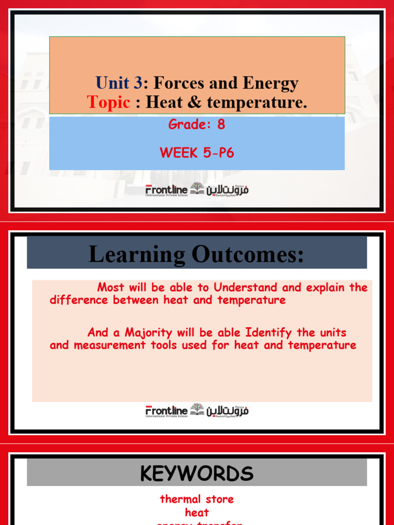 WEEK 6 - PERIOD 6-Difference Between Heat & Temperature. | PDF ...
