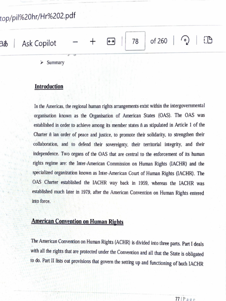 Overview of the American Convention on Human Rights | PDF | Government ...