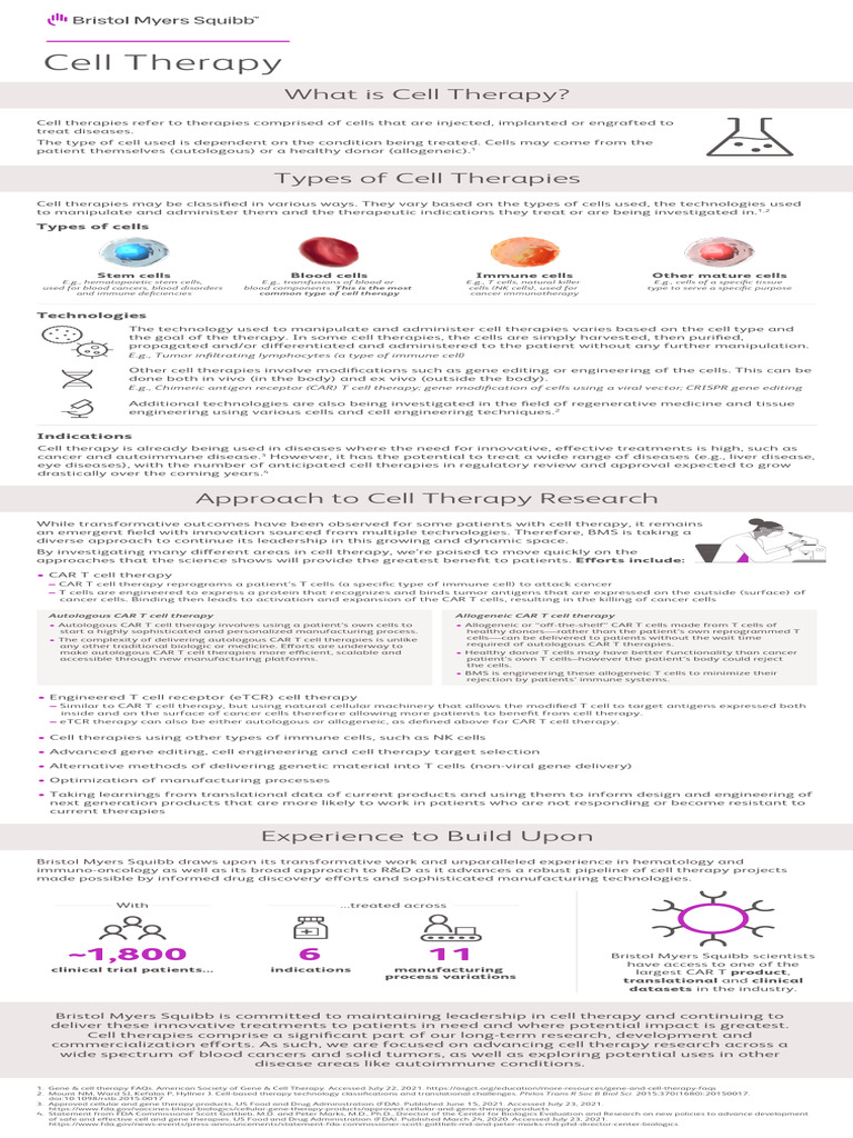 Understanding Cell Therapy Types and Innovations | PDF | Cell Therapy ...