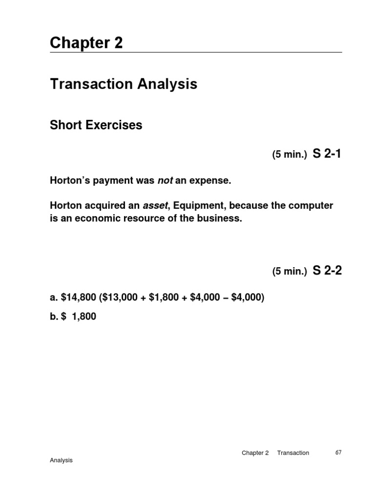 Transaction Analysis Exercises Guide | PDF | Debits And Credits | Expense