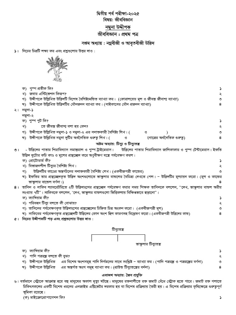 2nd Term 2025 Biology 1 | PDF | Genetics | Biotechnology