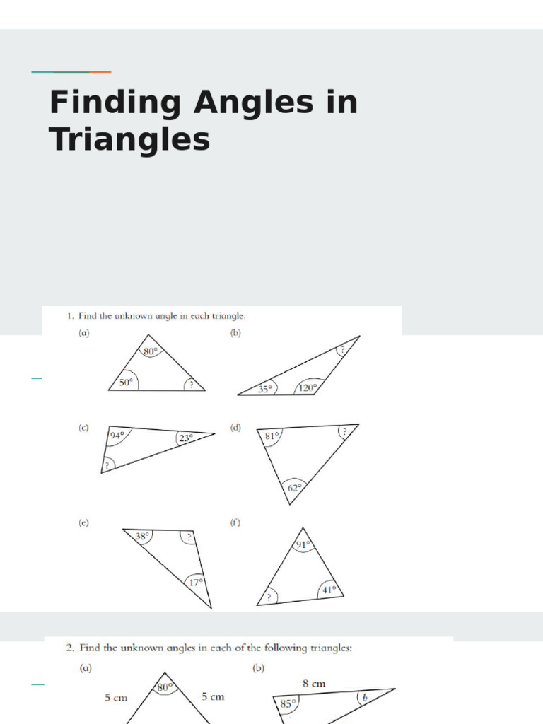 Angles in Triangles Explained | PDF