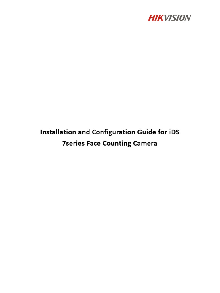 Installation and Configuration Guide For iDS 7series Face Counting ...