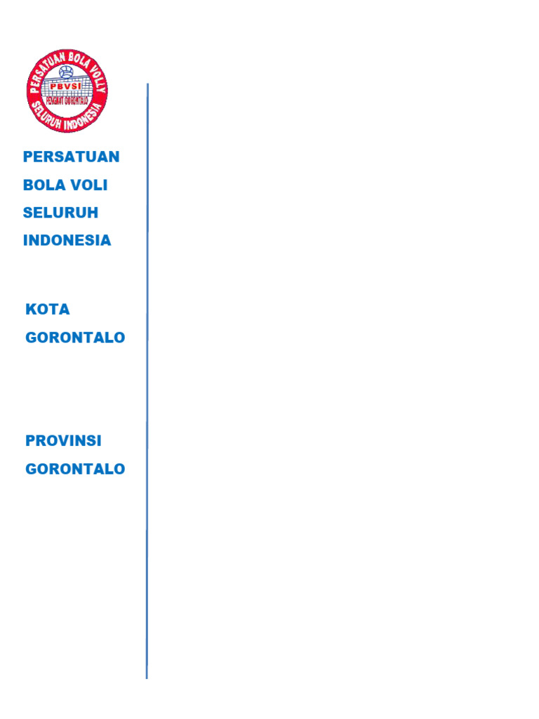 Panitia MUSKOT PBVSI Gorontalo 2025 | PDF