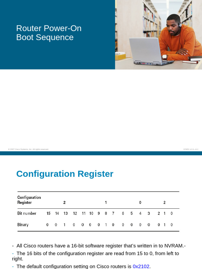 1. Router power on boot-sequence (CISCO can ban - tt) | PDF | Booting ...