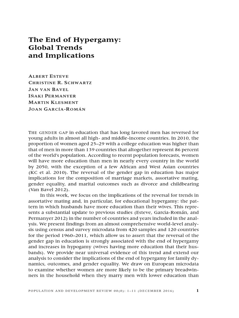 Population Development Review 2016 A.Esteve Et-Al | PDF | Marriage ...