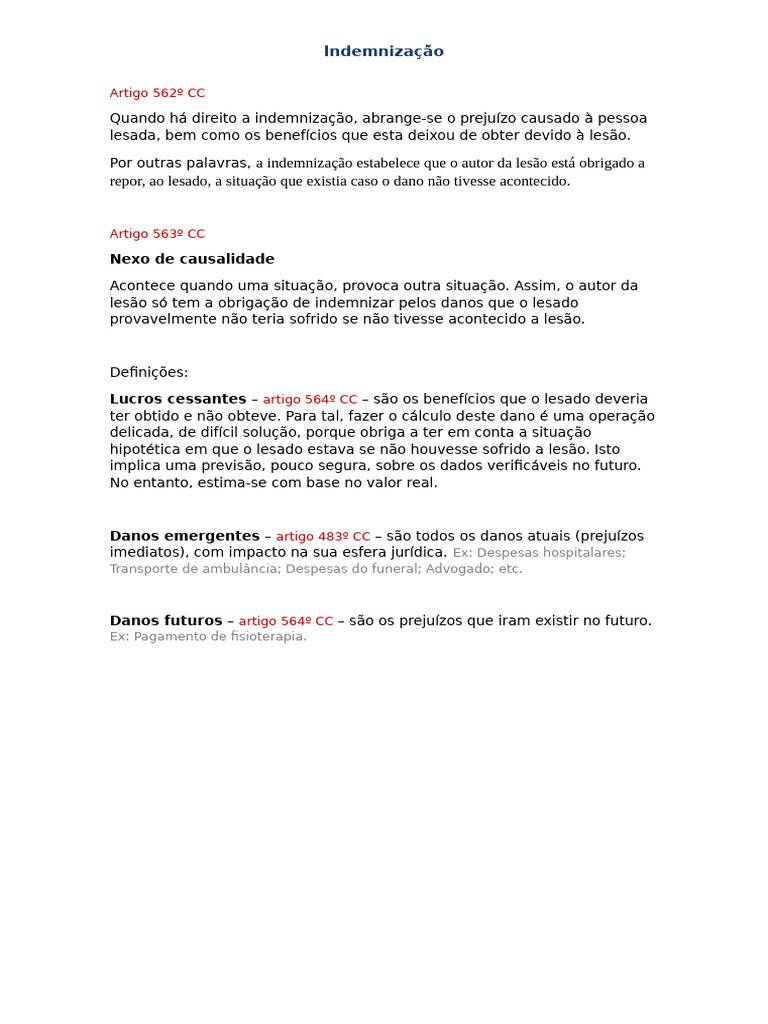 Indemnização | PDF