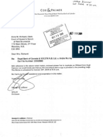 October 19, 2009, Cover Letter To Clerk of The Court, Anne Richard, From George H. LeBlanc Solicitor For Plaintiffs ROYAL BANK OF CANADA, 501376 N.B. Ltd. A Body Corporate.