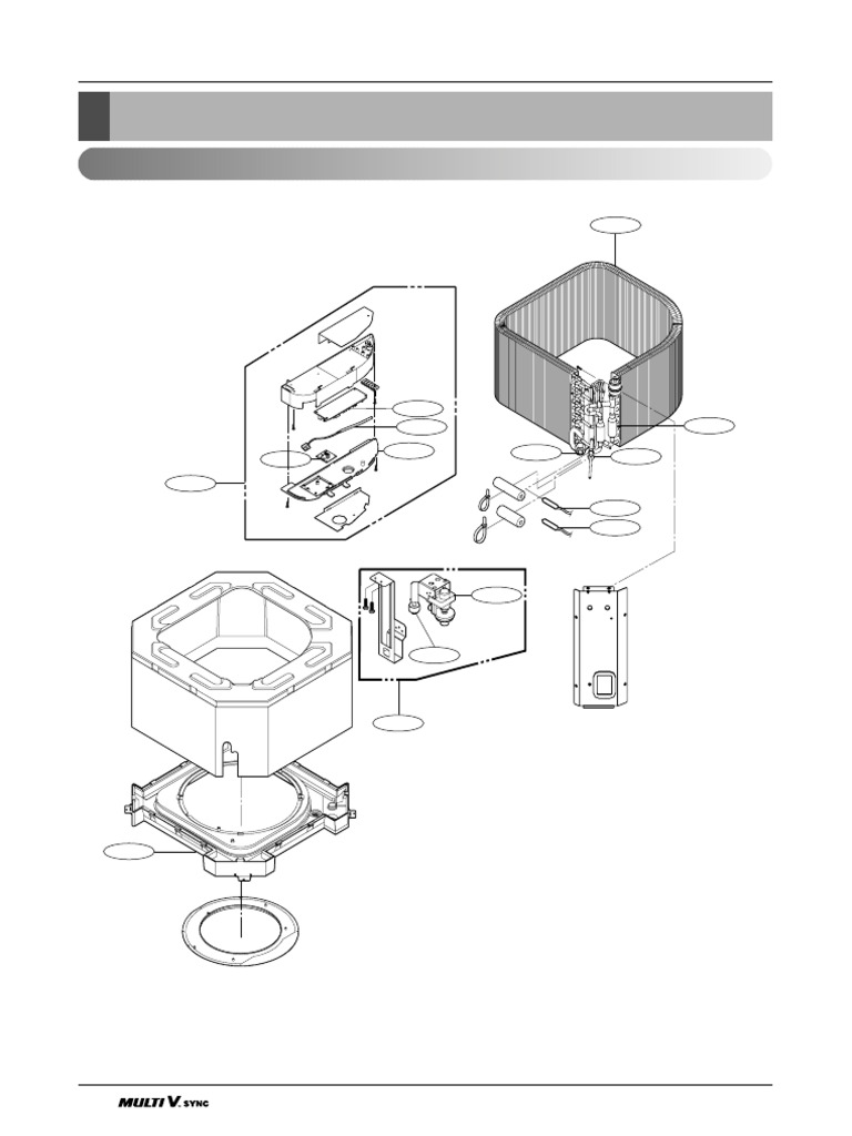 Indoor Unit Parts List & Exploded View | PDF | Pipe (Fluid Conveyance ...