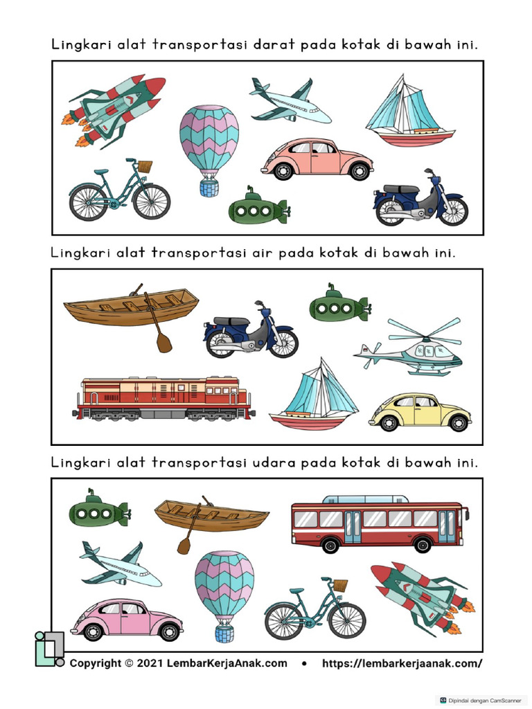 Tema Kendaraan Darat, Laut, Dan Udara 07 | PDF