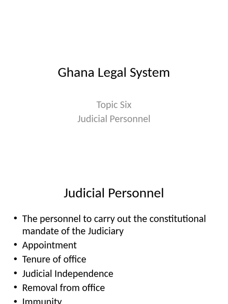Overview of Ghana's Judicial Personnel | PDF | Contempt Of Court ...