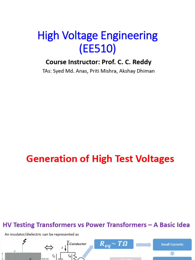 High Voltage Engineering (EE510) Overview | PDF | Rectifier | High ...