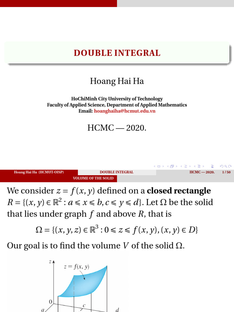 Double Integral Pdf Mathematical Analysis Mathematics