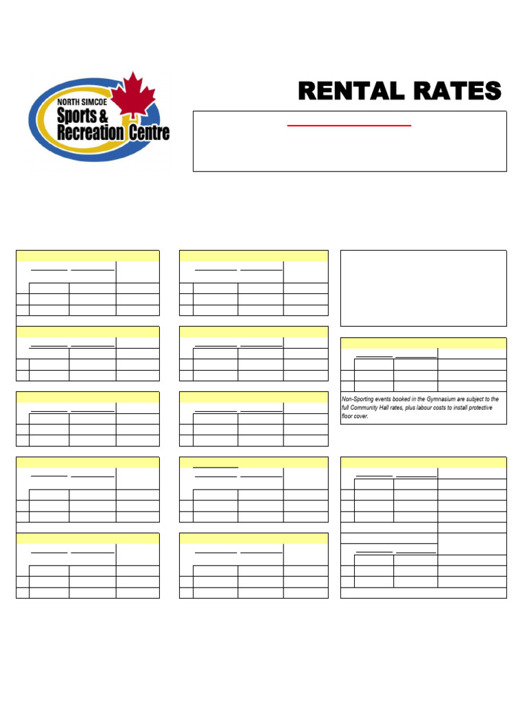 Non-Resident Rental Rates 2023-2024 | PDF