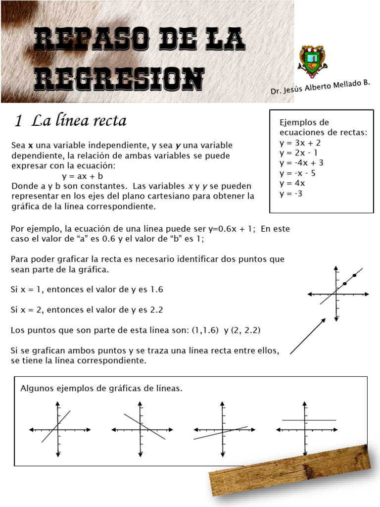 Fundamentos de Regresión Lineal | PDF | Línea (geometría) | Análisis de ...