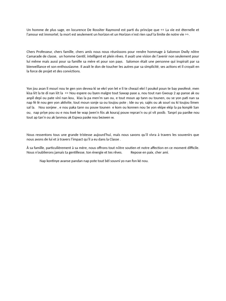 Hommage à Salomon Dwily | PDF