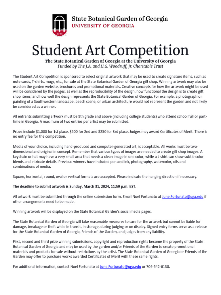 Georgia Student Art Competition 2024 | PDF