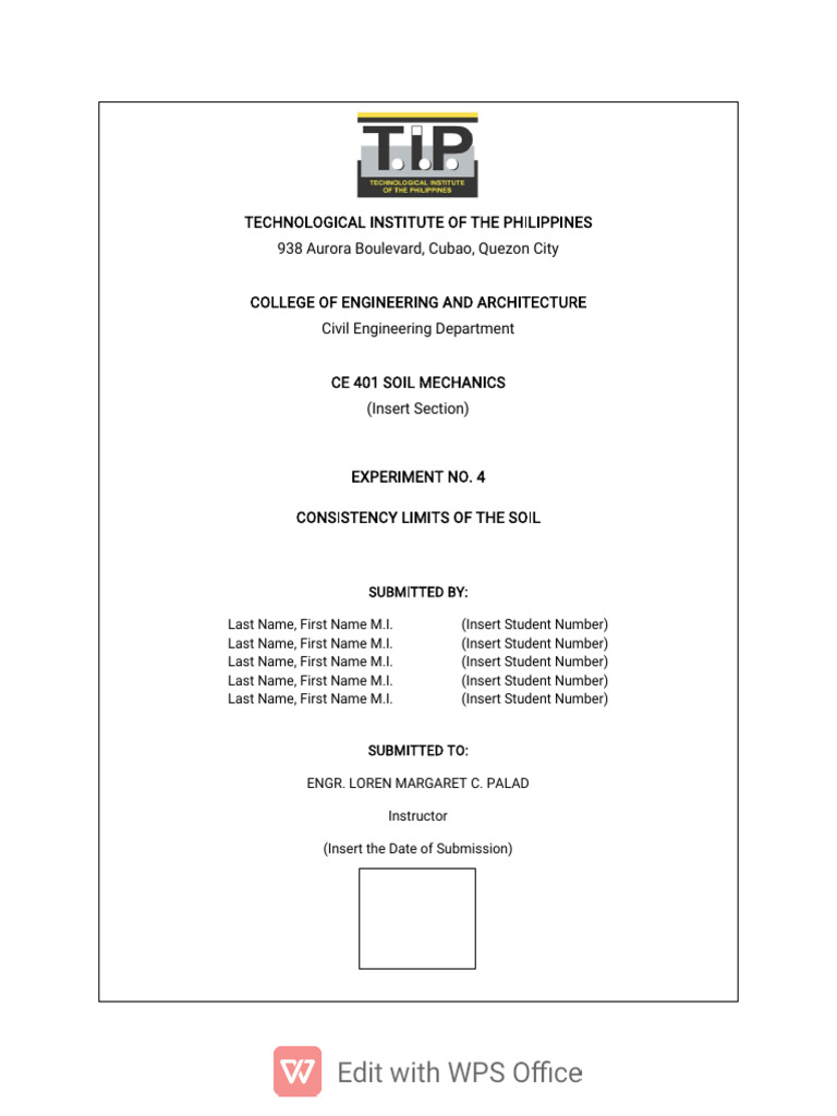 CE 401 - Experiment No 4 | PDF | Applied And Interdisciplinary Physics