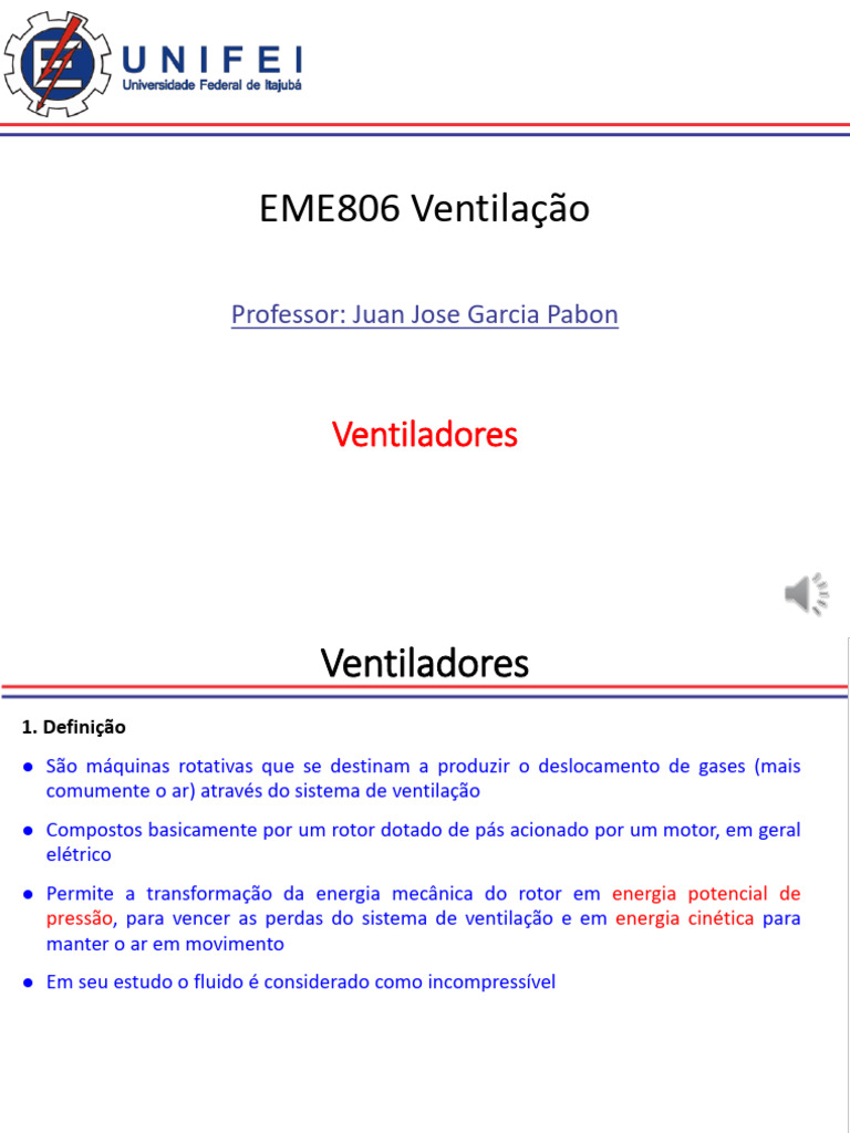 Classificação e Curvas de Ventiladores | PDF | Pressão | Potência (Física)