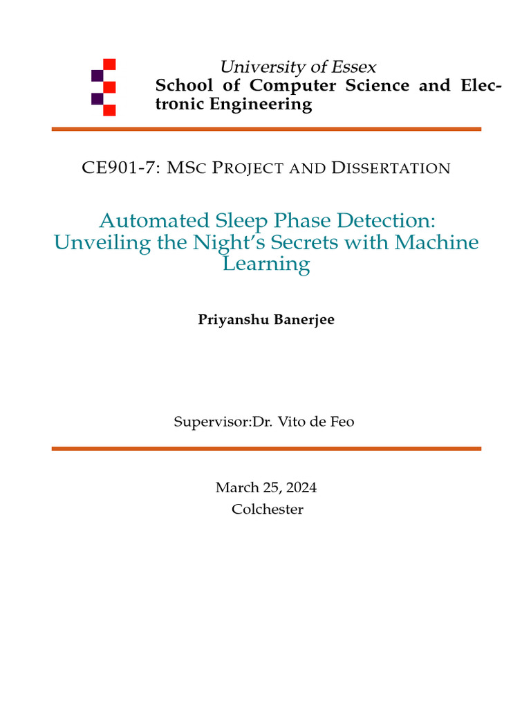 Sleep Phase Detection Using ML | PDF | Sleep | Rapid Eye Movement Sleep