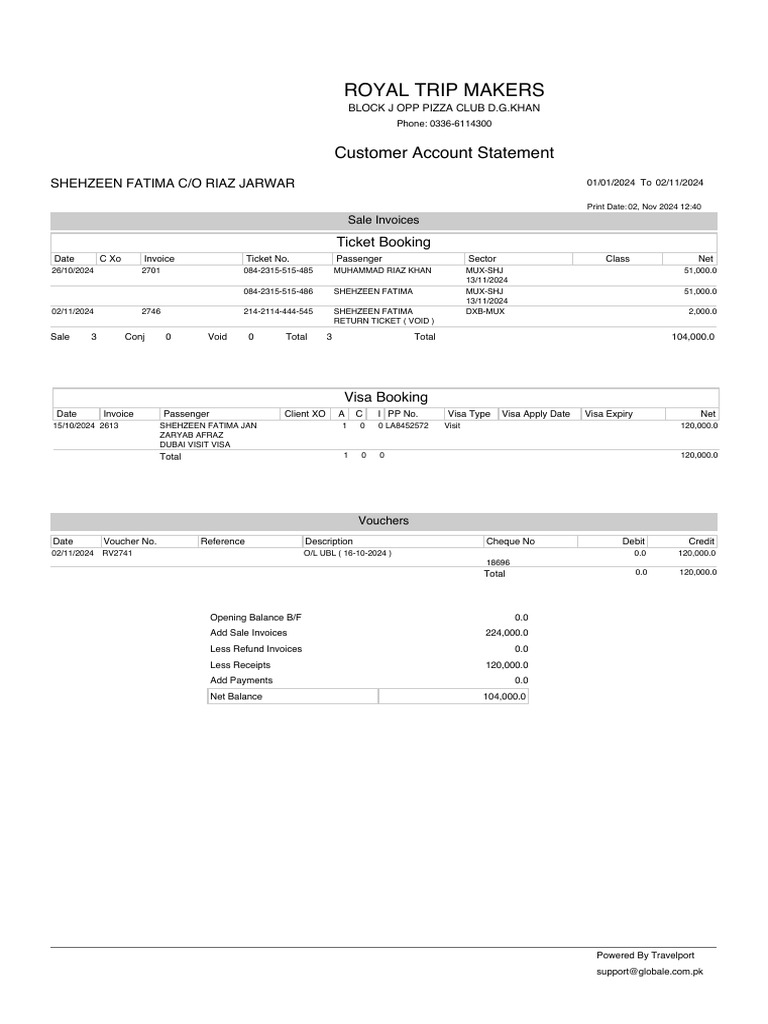 Customer Account Statement Overview | PDF | Invoice | Business Documents