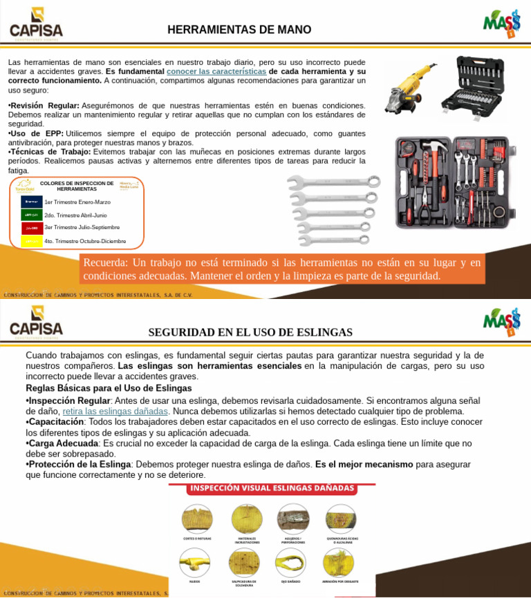 Seguridad en el Uso de Herramientas Manuales | PDF