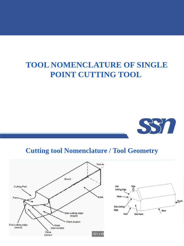 Single Point Cutting Tool Nomenclature | PDF | Machining | Strength Of ...